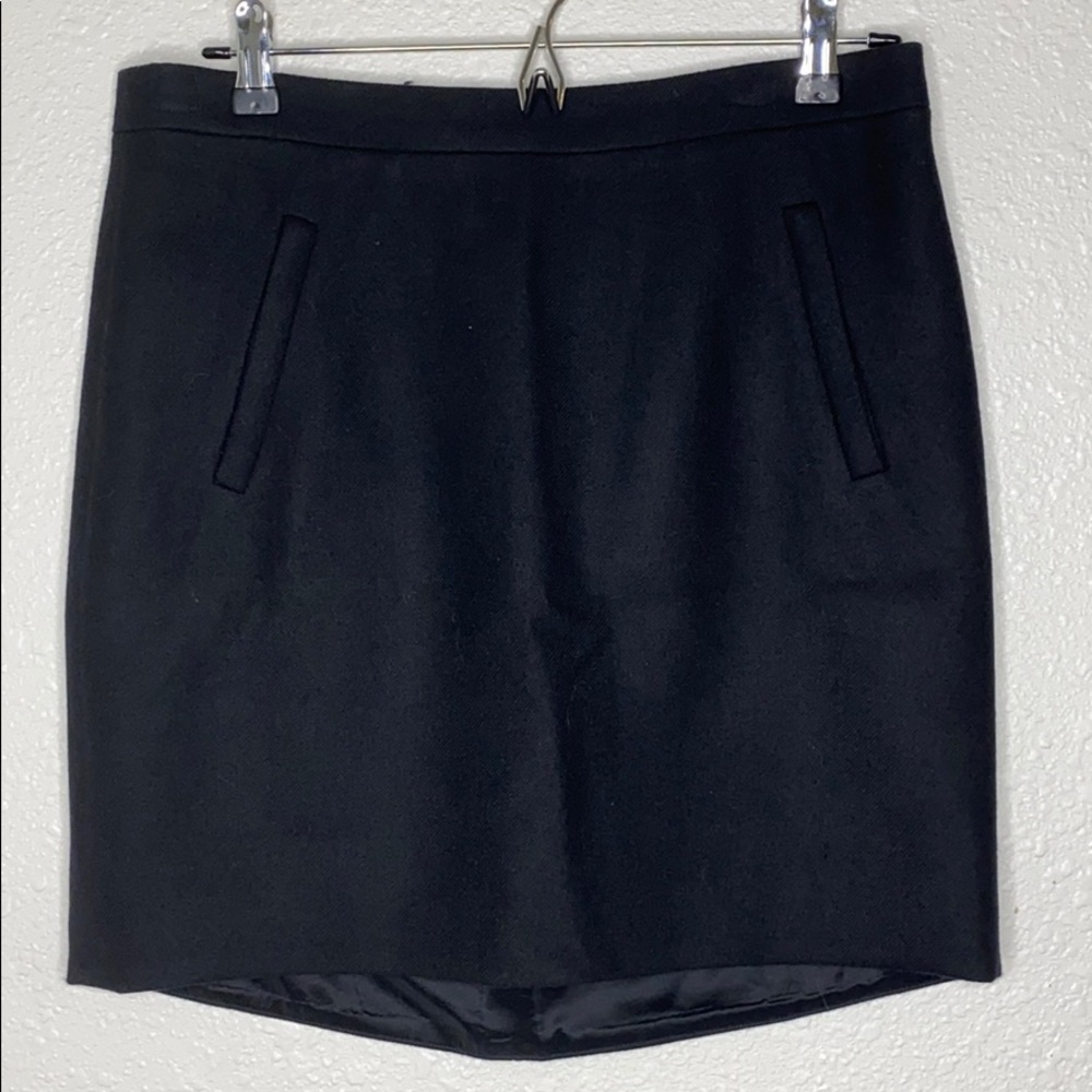 Wool lined skirt with zipper pockets by Jcrew